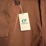 Brown Straight Leg Pants with Durable Fabric Size XL Photo 1