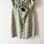 Free People Beach Olivia Corduroy Mini Dress Green Size Small Tie Front Photo 2