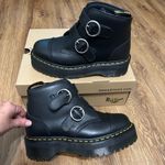 Dr. Martens Devon black leather platform buckle ankle boots booties shoes new Photo 6