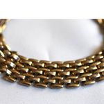 Source Unknown VTG Eccentric Panther Link Gold Tone 7.5" Grunge Punk Goth Unisex Bracelet Photo 1