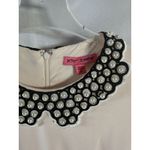 Betsey Johnson  pink scuba pearl collar crepe cocktail dress Size 10 Photo 2