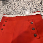Forever 21  Rust Orange Button Tab Skirt A-Line Polyester Contemporary Size Large Photo 5