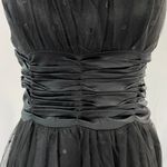 Lucy Paris New Glitter Polka Dot Tulle Satin Ruched Waist Dress Black Photo 4