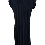 Talbots Knit Dress Scoop Neck Short Sleeve Lightweight Black Size Large Petite Photo 0