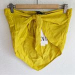 ZARA  Jacquard Yellow Bandanna Smocked Satin Top Sz Medium NWT Photo 2