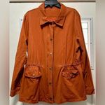 Allegra K Woman’s Orange Denim-Type Jacket. Size: XL Photo 0