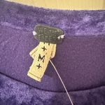 Free People We The Shirt Womens M Crushed Velvet Velour Long Sleeve Purple Top Photo 1
