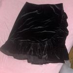 Forever 21 Ruffle Black Velvet Skirt Photo 1