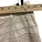 Max Mara  Weekend Womens Lace Embroidered Pants Size 4 Beige Fully Lined Photo 3