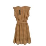 Velvet Heart  Tabatha Dress Ruffle Sleeveless Belted Tan Oat Size XS NWT Photo 7