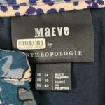 Maeve NWT  by Anthropologie Dark Blue Floral Cotton Mini Summer Dress Size 10 Photo 3