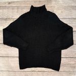 American Eagle Outfitters Black Mock Neck Chunky Knit Sweater Womens S Oversized Photo 0