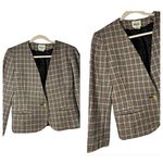 Leslie Fay VTG  Wool Blend Plaid Ladies Sophisticated Nostalgic Blazer SZ 6P Photo 1