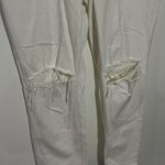 Abercrombie & Fitch Ultra High Rise 90s Straight Jean White Ripped Knee 20 Long Photo 2