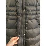 Laundry by Shelli Segal  Puffer Coat Jacket w/ Fur Hood & Pockets Gray Small Photo 3