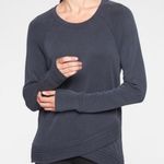 Athleta [] Charcoal Serenity Criss Cross Pullover- Small Photo 0