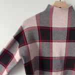 Rachel Zoe  Red and Black Plaid Turtleneck Sweater Long Sleeve Checkered Winter M Photo 8