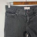Free People Black Distressed Raw Hem Denim Cropped Skinny Jeans 27 Photo 3