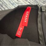 Spanx  The Perfect Tee Classic Black Short Sleeve Stretch Top With Back Zipper Photo 3