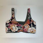 Maaji  Pine Green Passion 2 Way Wear Classic Floral Bralette Bikini Top‎ Size M Photo 3