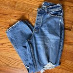 Abercrombie & Fitch  Dad High Rise Distressed Blue Jeans Curve Love Photo 1