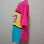 Vintage Cricket Lane 80s Western Pink Colorblock Embroidered Blouse Size Large Photo 3