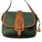 Dooney & Bourke Vintage Saddlebag Leather Shoulder Bag Green Photo 0