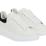 Alexander McQueen Leather Platform Sneakers in White Blue 39 New With Box Womens Photo 0