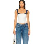 Free People  2‎ Tone Tank in White Combo NWT size Medium Photo 7