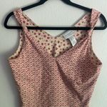 Liz Claiborne  Floral Tank Top V Neck Sleeveless Cottagecore Petite‎ S Photo 4
