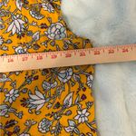 Old Navy  Yellow Floral Cap Sleeve Blouse Photo 3