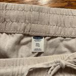 Old Navy Linen Blend Pants Women's Size XXL Drawstring Straight Leg Beach Vacay Photo 2