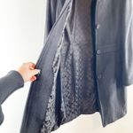 Coach  Long Sleeve Wool Blend Signature C Lined Peacoat Black Small Photo 3