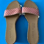 Anne Klein Pink & White Polka Dot Sandals Sz 8.5M Summer Spring Casual Photo 0