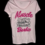 No Boundaries  BARBIE MUSCLE TEE PINK L‎ (11-13) WITH CAP SLEEVES NEW Photo 0