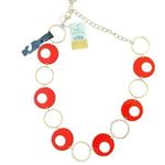 Cato Silver & Red Circle Chain Belt Photo 0