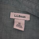 L.L.Bean Ladies'  Green Stretch Cotton Long Sleeve Button Up Shirt Medium Photo 1