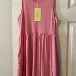 Longyuan Dress size M pink color brand new with pockets very soft Size M Photo 0