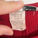 90s Red Floral Midi Dress w/ Pockets Cottagecore Made in USA Size Large Photo 5