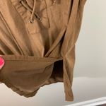 Daytrip Datyrip Lace-up brown tank faux suede top Photo 4