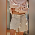 Free People NWT  We The Free Moxie Barrel Shorts - bleached snow - 30 Photo 5