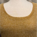 Anthropologie Saturday Sunday Wendy Waffle Knit Ruffle Trim Thermal in Mustard Photo 4