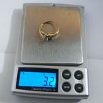 WOMEN'S 10K YELLOW GOLD ROUND DIAMOND BRIDAL RING Size 7.5 Photo 5