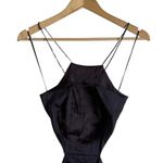 NBD  Seduce Me Eggplant Purple Backless Slit Satin High Neck Mini Cocktail Dress Photo 5