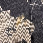 Armani Collezioni  Floral Blazer Womens 14 Black Beige Button Front Jacket Italy Photo 2