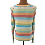 J.Jill rainbow striped knit art to wear cardigan size M Photo 1