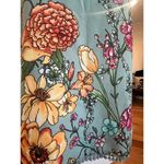 Twine & String  blousen ruffled cap sleeve blue floral top womens small Photo 7