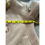 Vintage Hong Kong Carsamono beige womens fur trim pea coat Size small Tan Photo 8