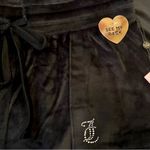 Juicy Couture Bling Y2K Black Velvet Fleece Rhinestone Embellished Pants XL Photo 5