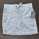 Athleta  Women’s Tie Waist 100% Linen Seline White Pull On Skirt Size 2 NWT Photo 1